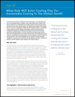 Task 65: What Role Will Solar Cooling Play for Sustainable Cooling In the Global South?