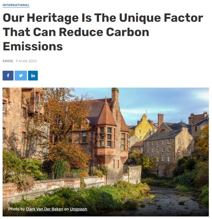 Our Heritage is the Unique Factor that can Reduce Carbon Emissions